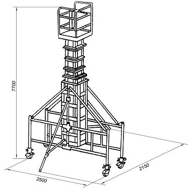 подъемник телескопический монтажный ТЕМП